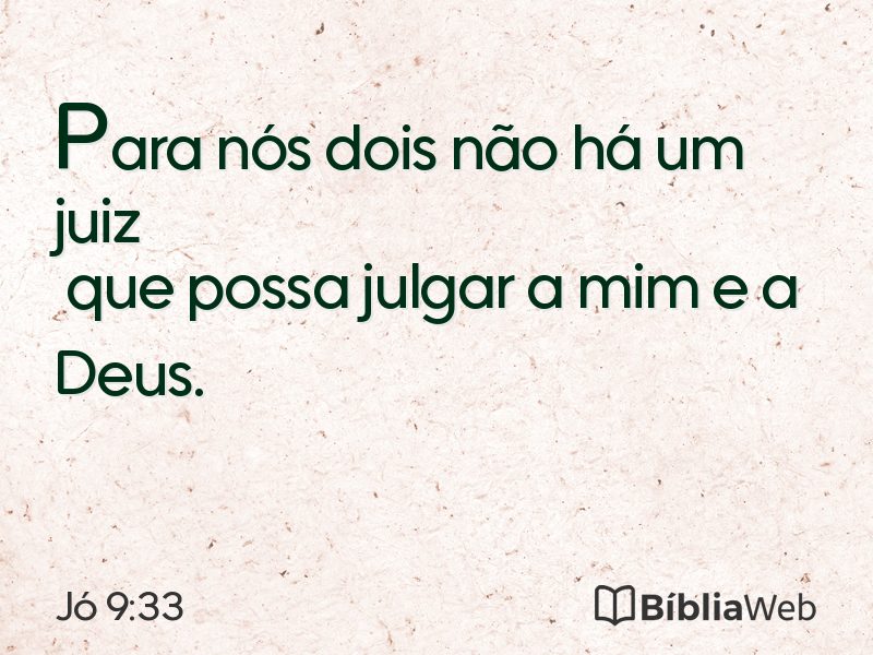 Jó 9:33 em imagem para compartilhar
