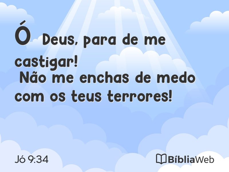 Jó 9:34 em imagem para compartilhar