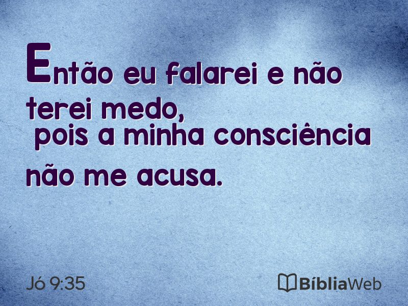 Jó 9:35 em imagem para compartilhar