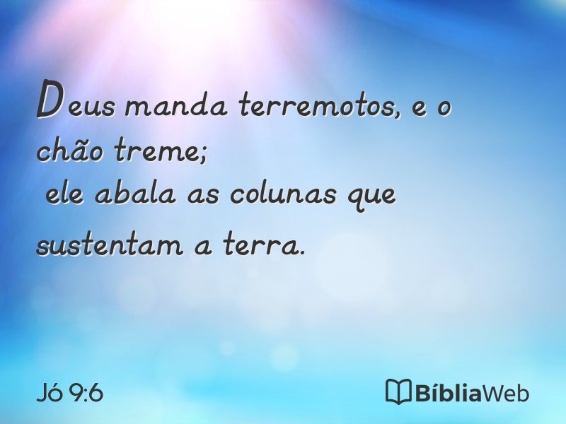 Jó 9:6 em imagem para compartilhar