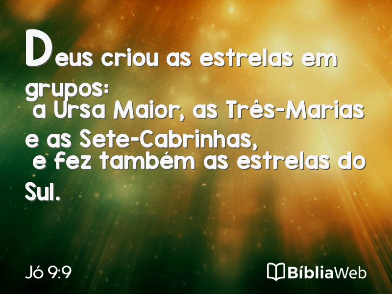 Jó 9:9 em imagem para compartilhar