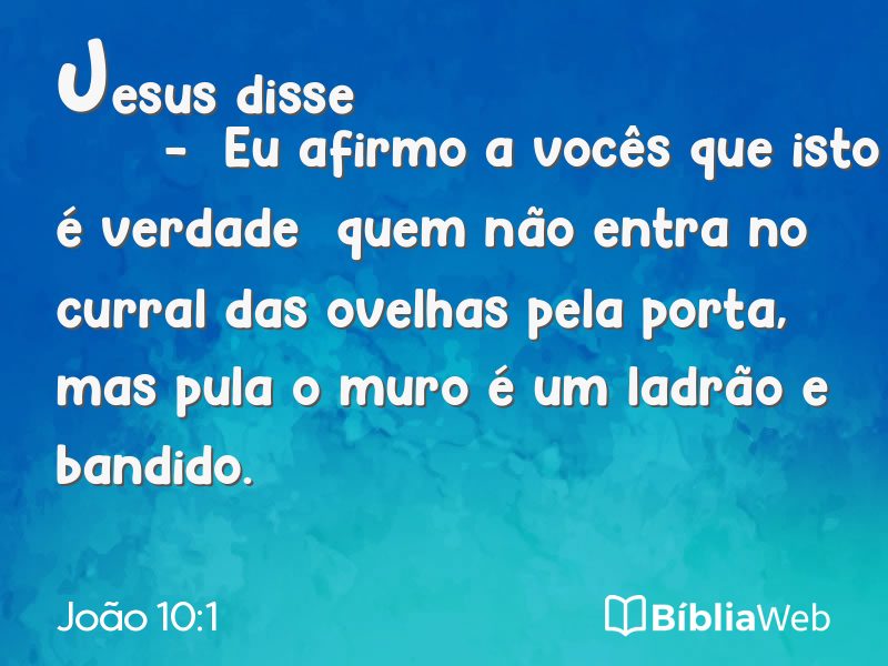 João 10:1 em imagem para compartilhar