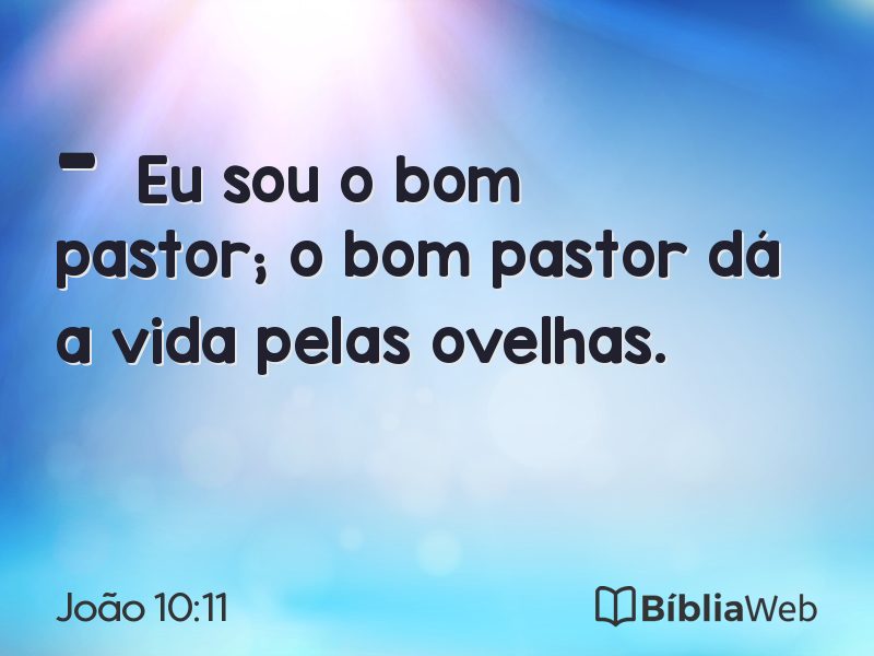 João 10:11 em imagem para compartilhar