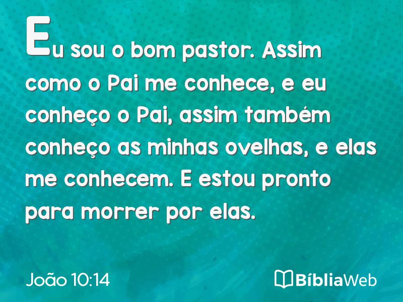João 10:14 em imagem para compartilhar