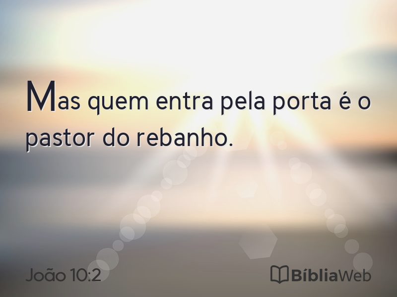 João 10:2 em imagem para compartilhar
