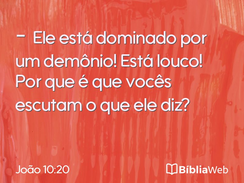 João 10:20 em imagem para compartilhar
