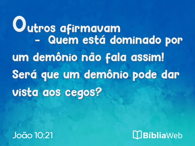 João 10:21 em imagem para compartilhar