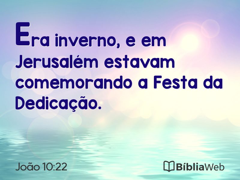 João 10:22 em imagem para compartilhar