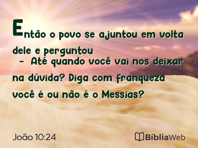 João 10:24 em imagem para compartilhar