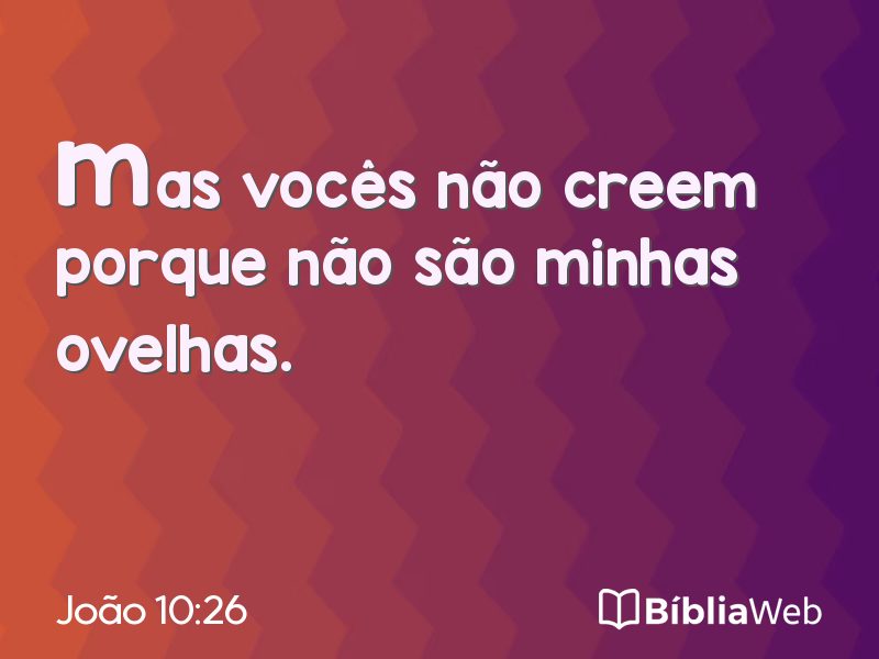 João 10:26 em imagem para compartilhar