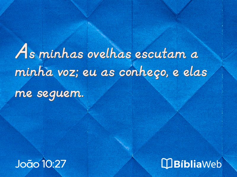 João 10:27 em imagem para compartilhar