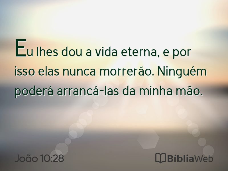 João 10:28 em imagem para compartilhar