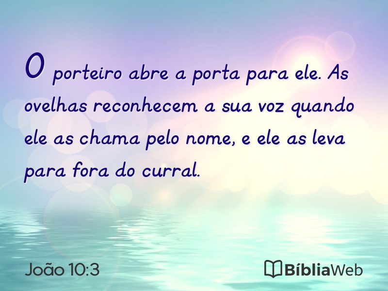 João 10:3 em imagem para compartilhar