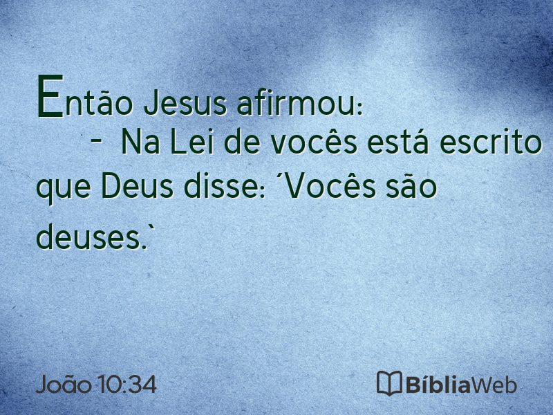 João 10:34 em imagem para compartilhar