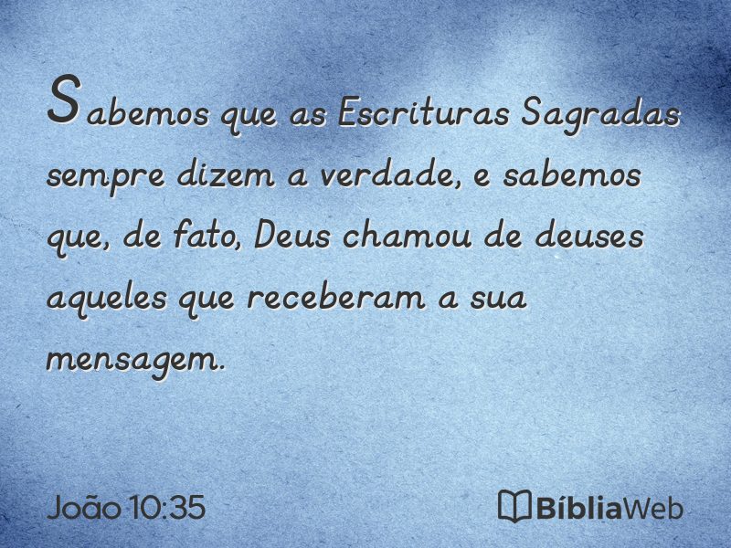 João 10:35 em imagem para compartilhar