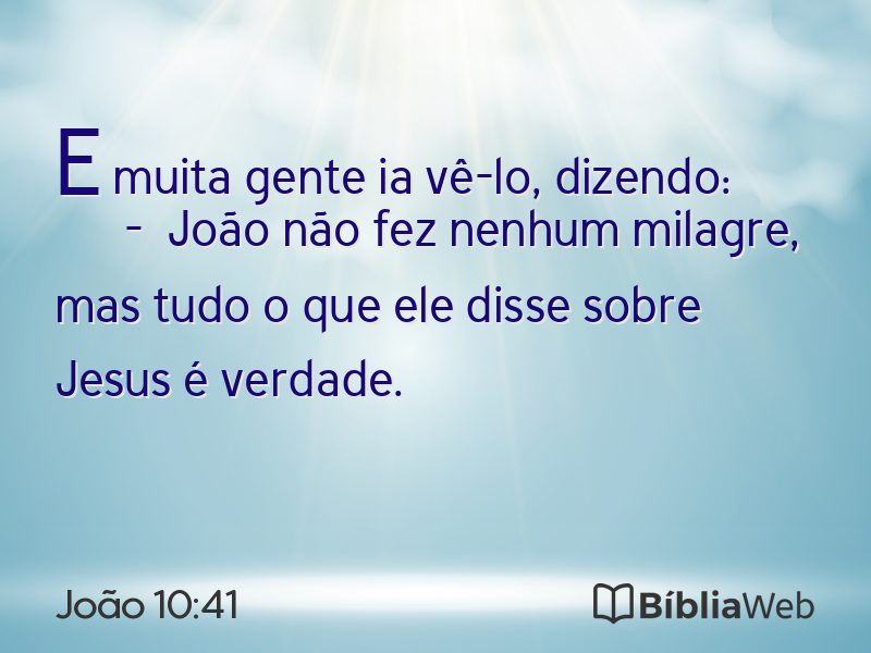 João 10:41 em imagem para compartilhar