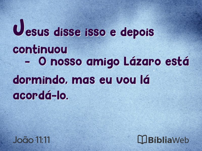 João 11:11 em imagem para compartilhar