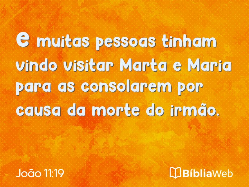 João 11:19 em imagem para compartilhar