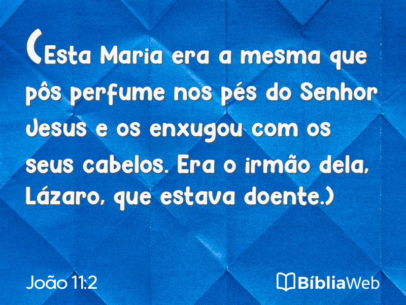 João 11:2 em imagem para compartilhar