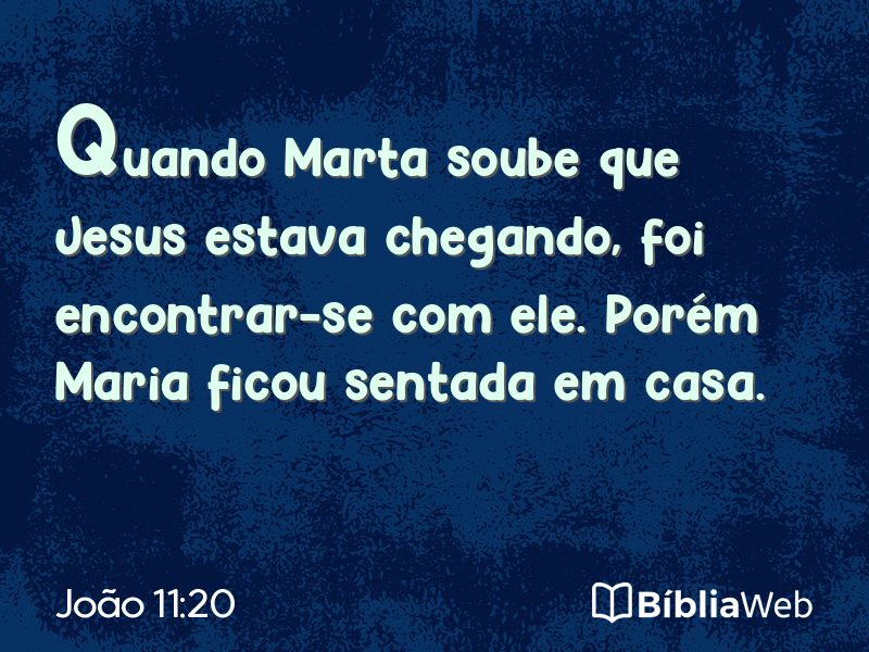 João 11:20 em imagem para compartilhar