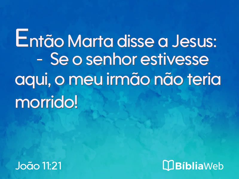 João 11:21 em imagem para compartilhar