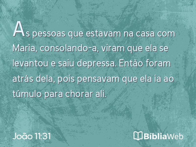 João 11:31 em imagem para compartilhar