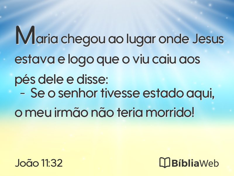 João 11:32 em imagem para compartilhar
