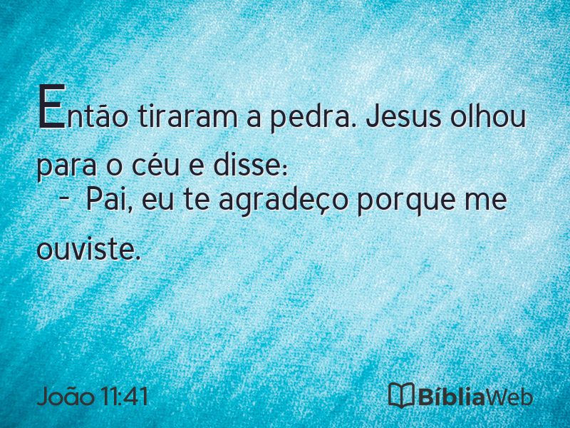 João 11:41 em imagem para compartilhar