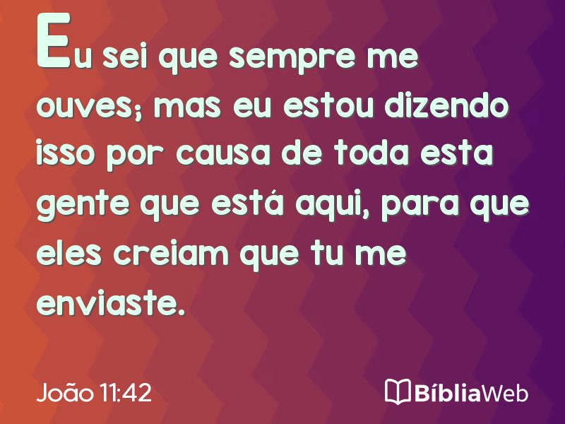 João 11:42 em imagem para compartilhar