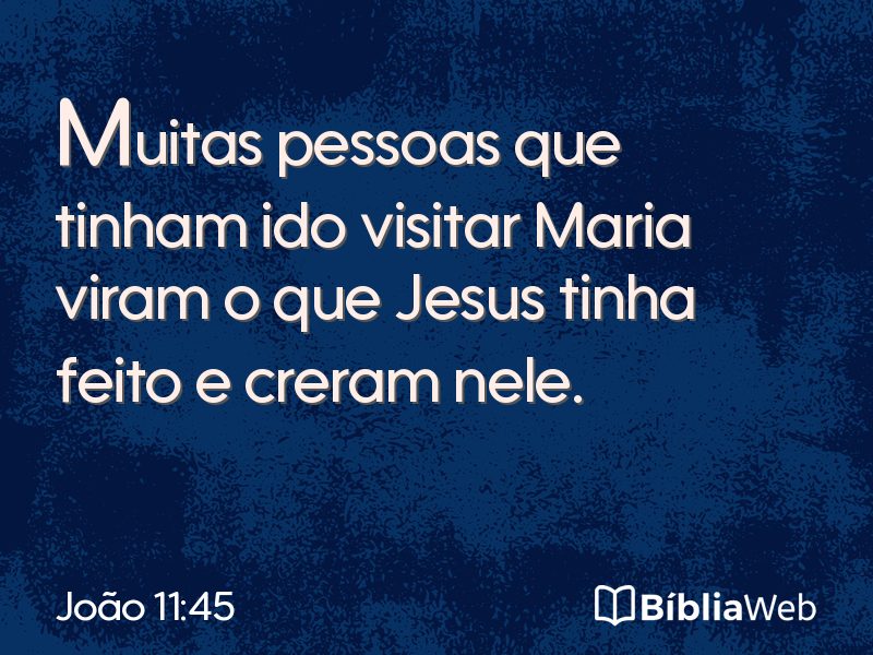 João 11:45 em imagem para compartilhar