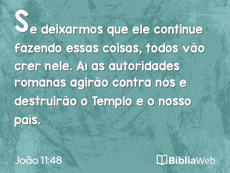 João 11:48 em imagem para compartilhar