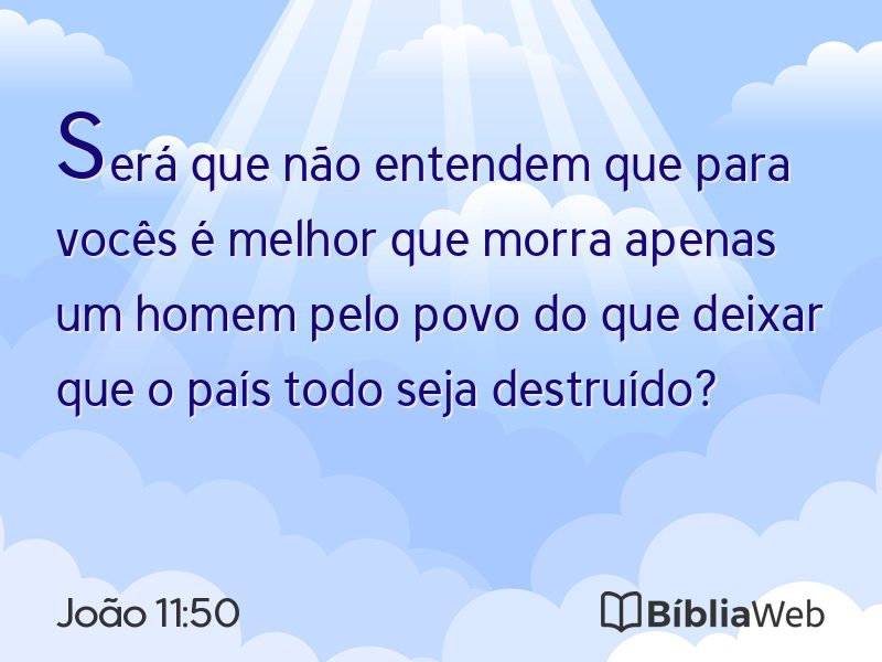 João 11:50 em imagem para compartilhar