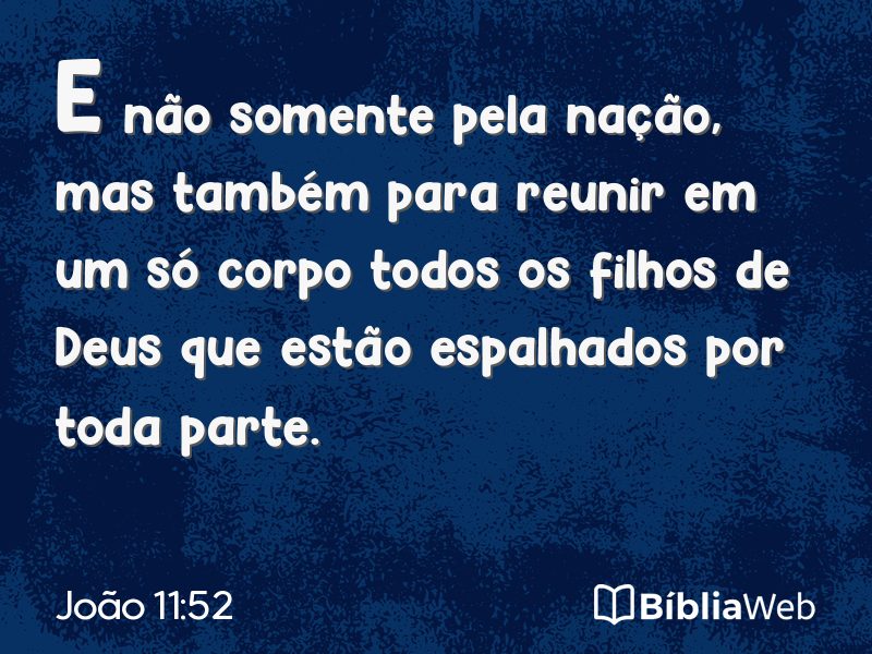 João 11:52 em imagem para compartilhar