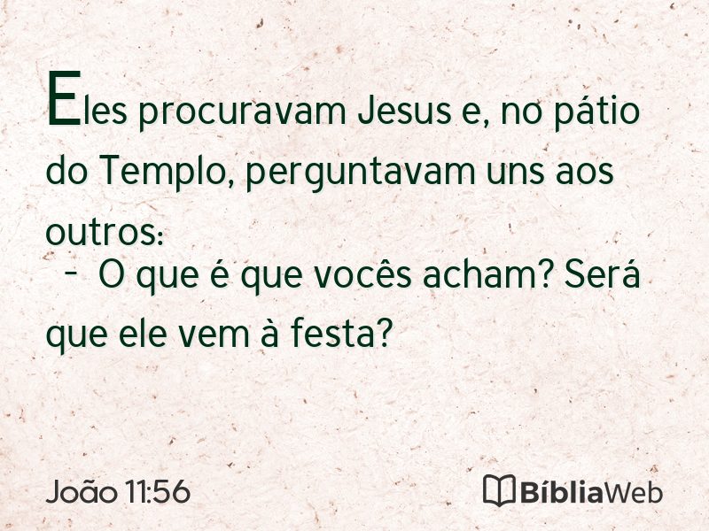 João 11:56 em imagem para compartilhar