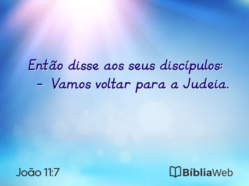 João 11:7 em imagem para compartilhar