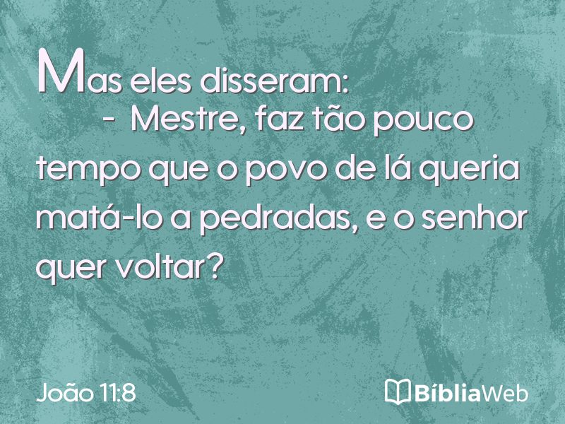João 11:8 em imagem para compartilhar