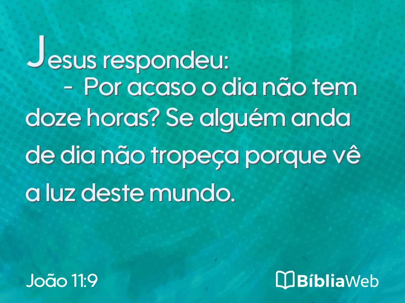 João 11:9 em imagem para compartilhar