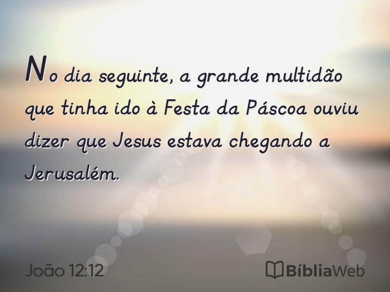 João 12:12 em imagem para compartilhar