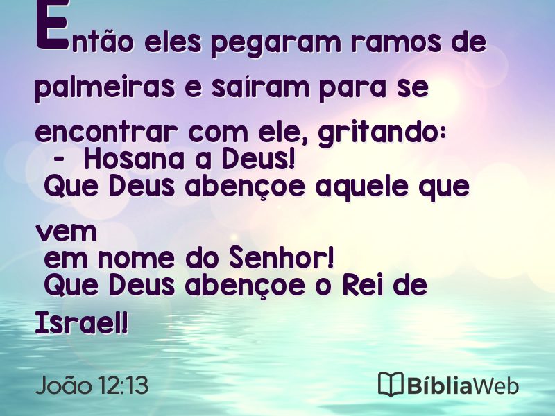 João 12:13 em imagem para compartilhar