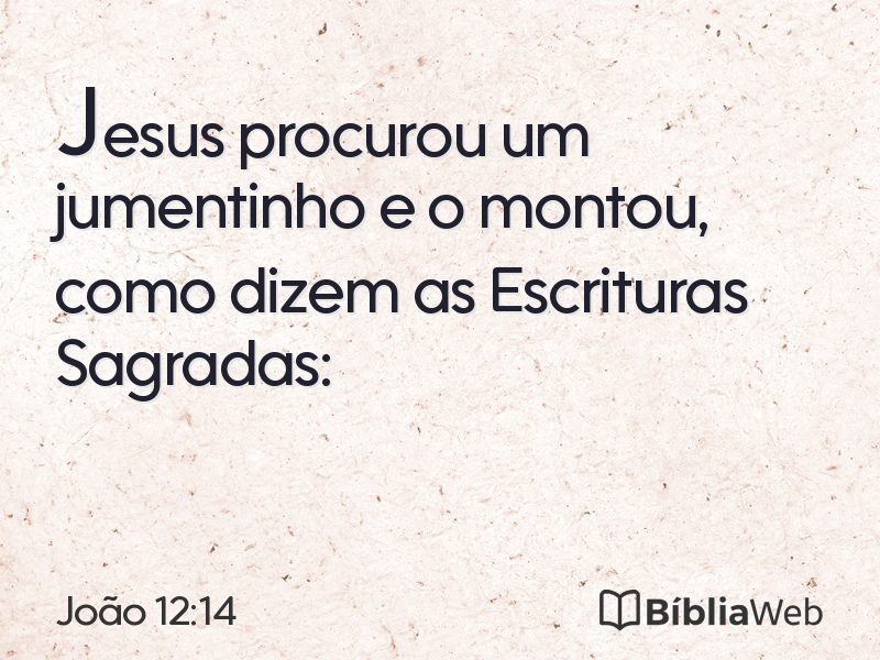 João 12:14 em imagem para compartilhar