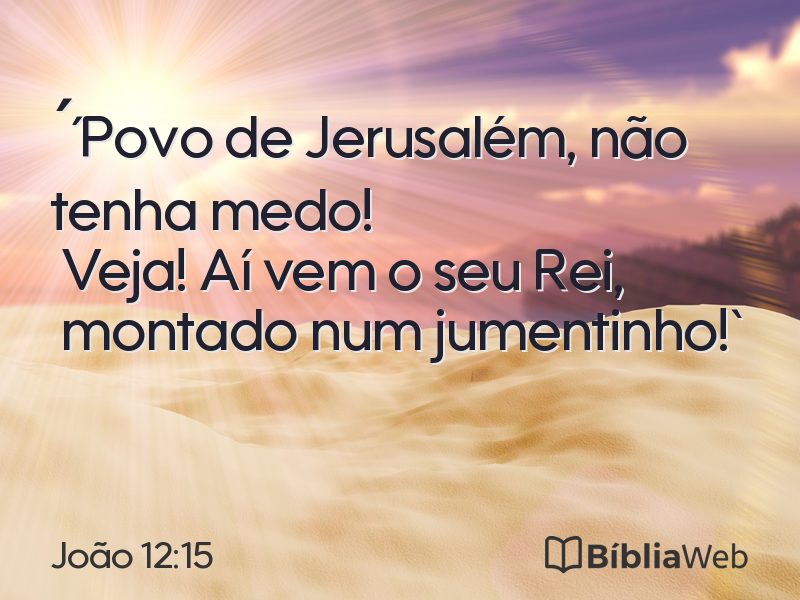 João 12:15 em imagem para compartilhar