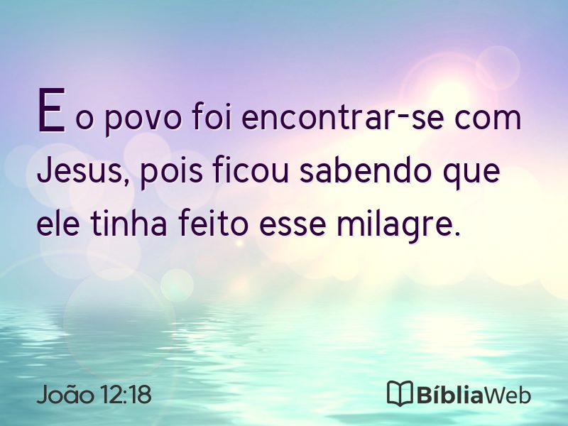João 12:18 em imagem para compartilhar