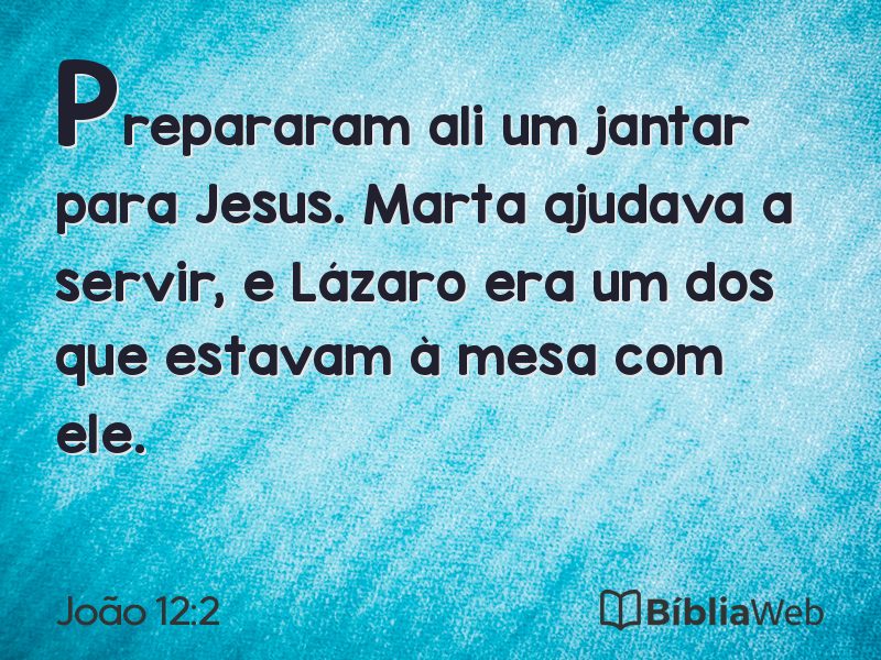 João 12:2 em imagem para compartilhar
