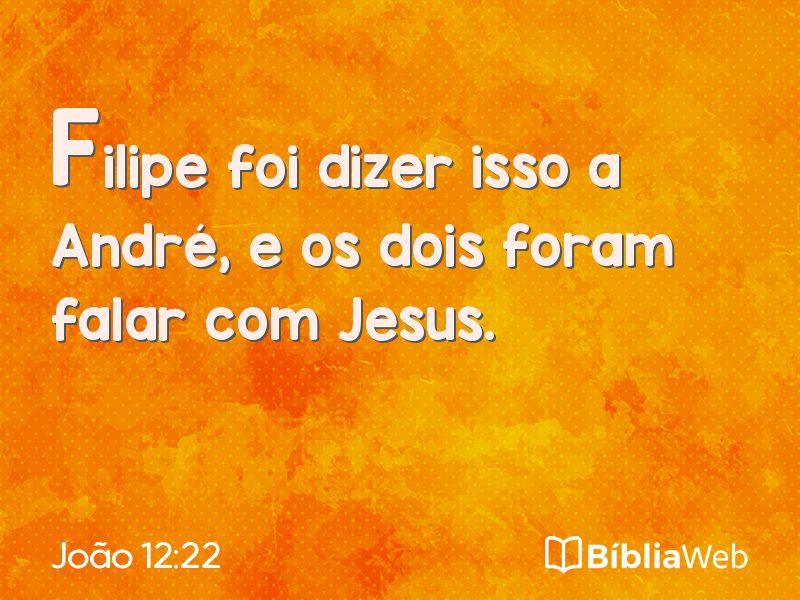 João 12:22 em imagem para compartilhar