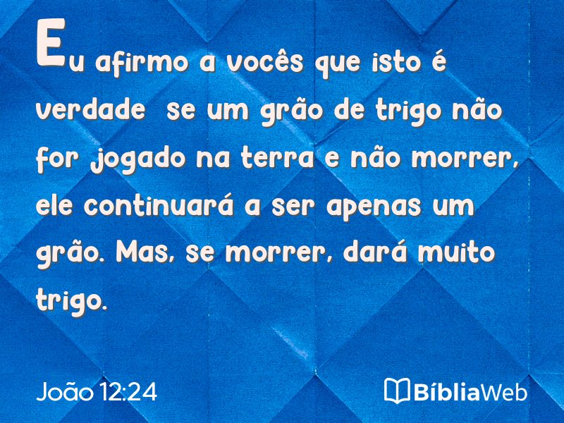 João 12:24 em imagem para compartilhar