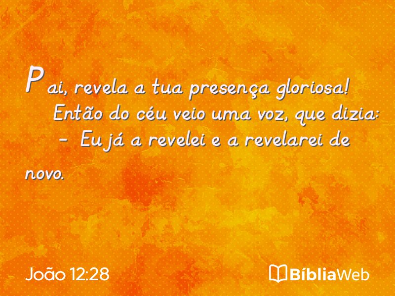 João 12:28 em imagem para compartilhar