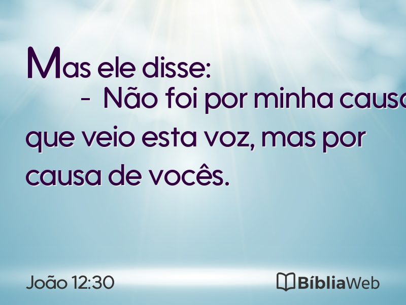 João 12:30 em imagem para compartilhar