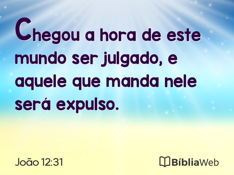 João 12:31 em imagem para compartilhar