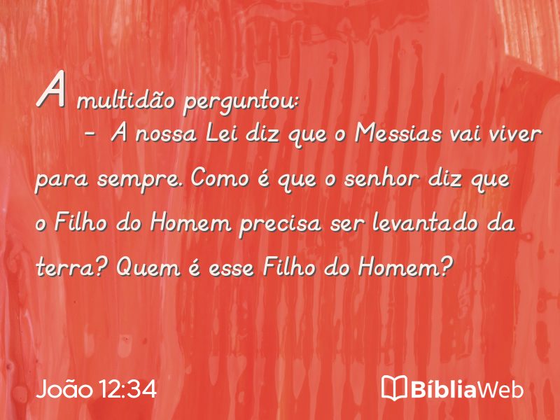 João 12:34 em imagem para compartilhar