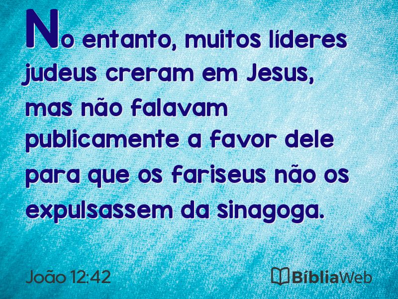 João 12:42 em imagem para compartilhar